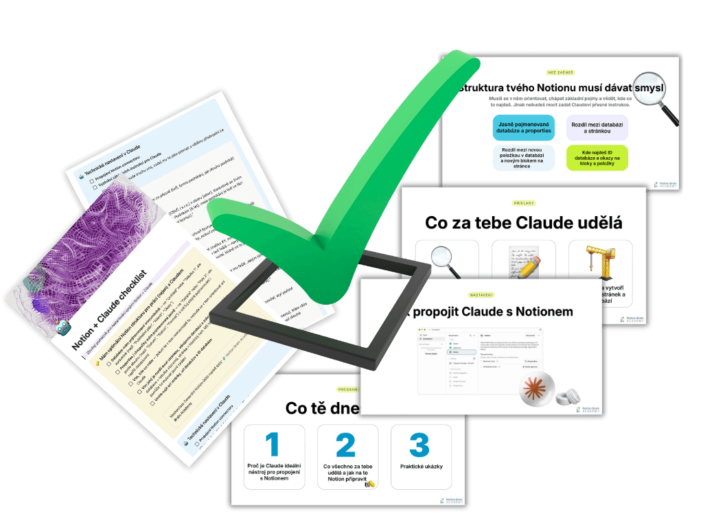 Workbook a checklist – ukázka stránek